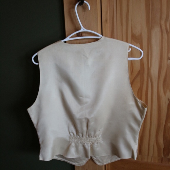 Cleo Petites Beige Floral Vest - Size S - Picture 2 of 4